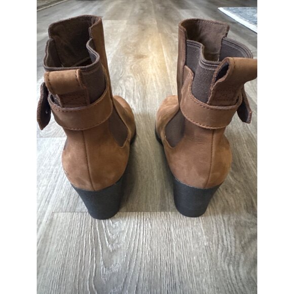 Ugg Waterproof Indra Wedge Pull On Ankle Boots Sz 7 Brown Boho - Picture 8 of 11